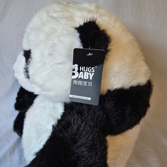 Hugs Baby Plush Toy Panda Bear Black White 15.75" x 15.75" x 13" NWT - Picture 3 of 16